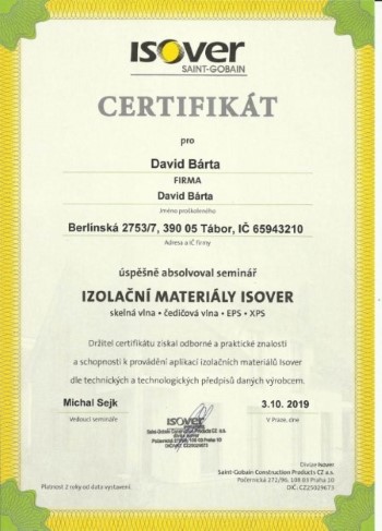 Certifikat ISOVER